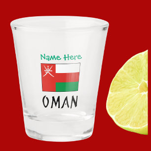 Oman Omaanse Vlag Groen Personalisatie Shot Glas