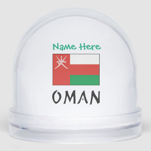 Oman Omaanse Vlag Groen Personalisatie  Sneeuwbol