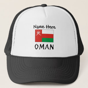 Oman Omaanse Vlag Zwart Personalisatie Trucker Pet