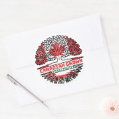Oman Omani Canadian Canada Tree Roots Flag Ronde Sticker (Envelop)