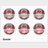 Oman Omani Canadian Canada Tree Roots Flag Ronde Sticker (Vel)
