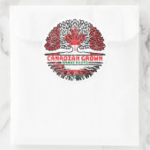 Oman Omani Canadian Canada Tree Roots Flag Ronde Sticker (Tas)