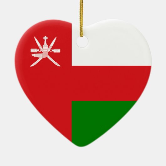 Oman - Omani Flag Keramisch Ornament (Achterkant)