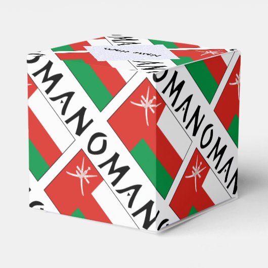 Oman Omani vlag betegeld gepersonaliseerd Bedankdoosjes (Achterkant)