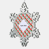 Oman Omani vlag betegeld gepersonaliseerd Tin Sneeuwvlok Ornament (Rechts)