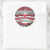 Oman Omanisch Österreichisch Österreich Baum Ronde Sticker (Tas)