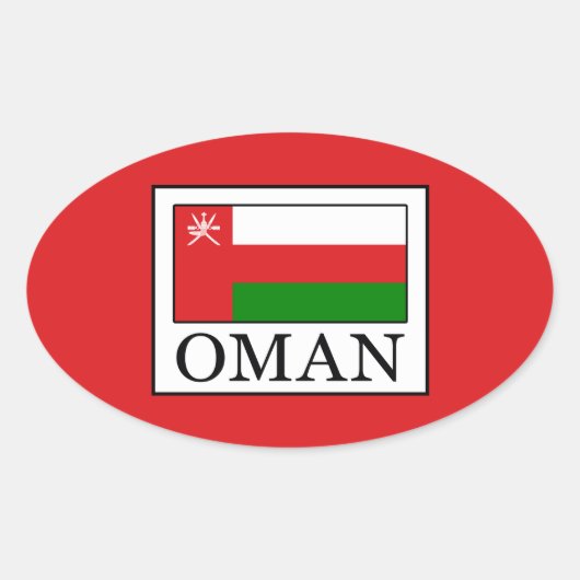 Oman Ovale Sticker (Voorkant)