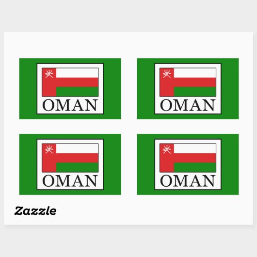 Oman Rechthoekige Sticker (Vel)