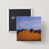 Oman, regio Dhofar, Salalah. Al, Baleed Vierkante Button 5,1 Cm (Voorkant /achterkant)