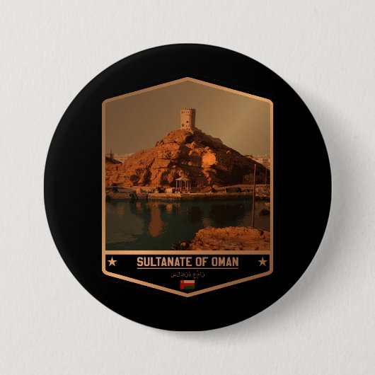 Oman Ronde Button 7,6 Cm (Voorkant)