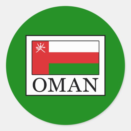 Oman Ronde Sticker (Voorkant)