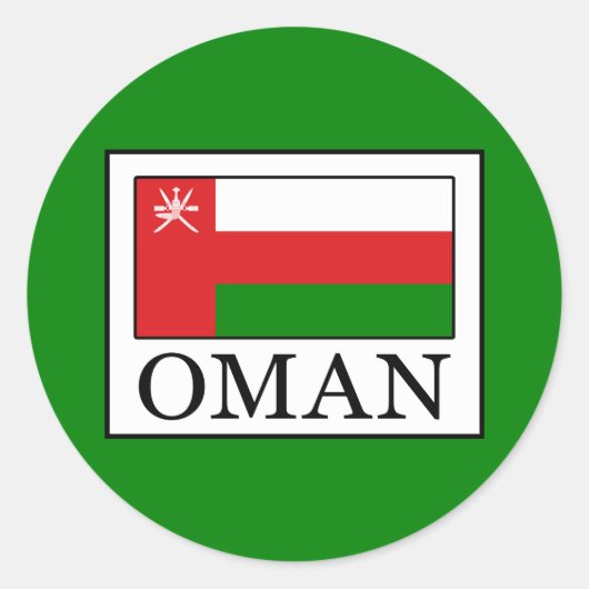 Oman Ronde Sticker (Voorkant)