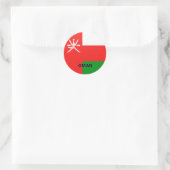 Oman Roundel kwaliteitsvlag Ronde Sticker (Tas)
