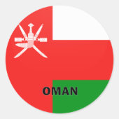 Oman Roundel kwaliteitsvlag Ronde Sticker (Voorkant)