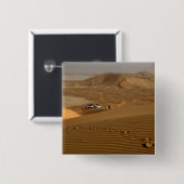 Oman, Rub Al Khali-woestijn, rijden over de duinen Vierkante Button 5,1 Cm (Voorkant /achterkant)