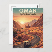 Oman Sunset Travel Briefkaart (Voorkant / Achterkant)