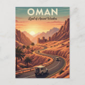 Oman Sunset Travel Briefkaart (Voorkant)
