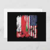 Oman USA Flag - HalfAmerikaans Briefkaart (Voorkant / Achterkant)