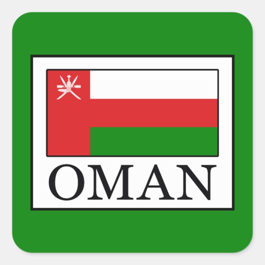 Oman Vierkante Sticker (Voorkant)