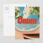 Oman Vintage Reisposter Briefkaart (Voorkant / Achterkant)