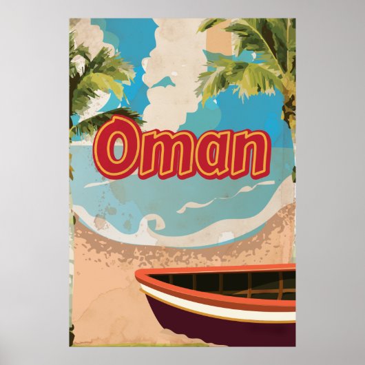 Oman Vintage Reisposter Poster (Voorkant)