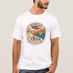 Oman Vintage Reisstempel Muscat T-shirt