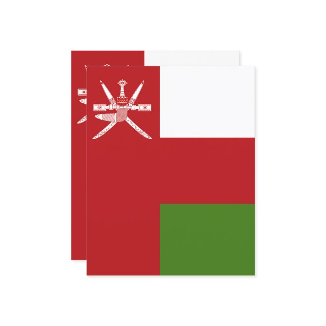 Oman vlag (Voorkant / Achterkant in situ)