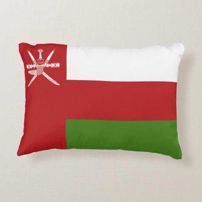 Oman vlag accent kussen (Achterkant)