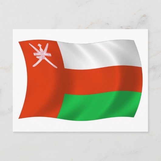 Oman Vlag Ansichtkaart Briefkaart (Voorkant)