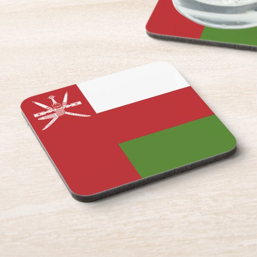Oman vlag bier onderzetter (Linkerzijde)