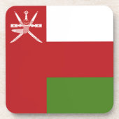 Oman vlag bier onderzetter (Voorkant)