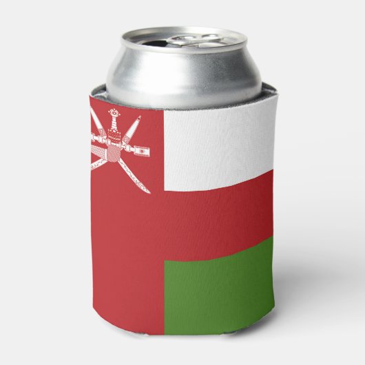 Oman vlag blikjeskoeler (Blikje Voorkant)