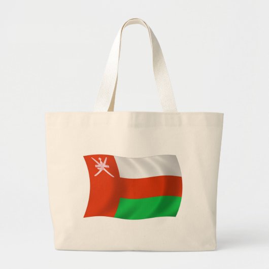 Oman Vlag Boodschappentas Grote Tote Bag (Voorkant)