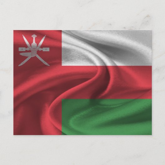 Oman Vlag Briefkaart (Voorkant)