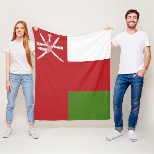 Oman vlag fleece deken (In situ)