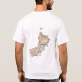 Oman Vlag + Kaart + Tekst T-shirt (Achterkant)