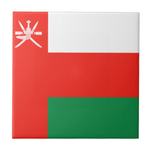 Oman Vlag Keramische Tegel Tegeltje