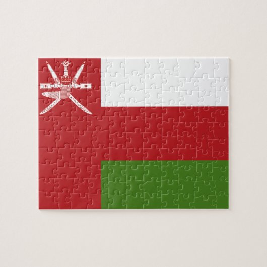 Oman vlag legpuzzel (Horizontaal)