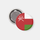 Oman vlag magneet (Voorkant / Achterkant)