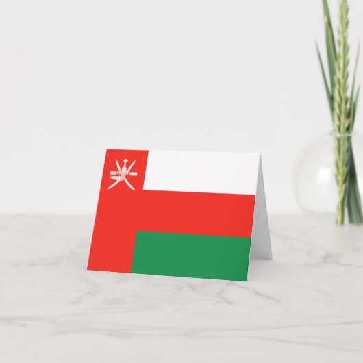 Oman Vlag Notitiekaart (Voorkant)