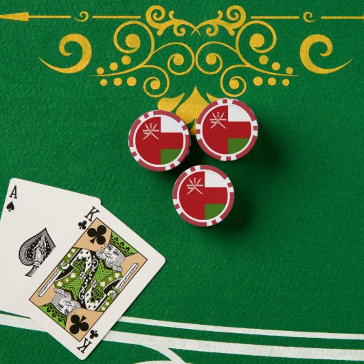 Oman vlag poker chips (Pokertafel (Stack))