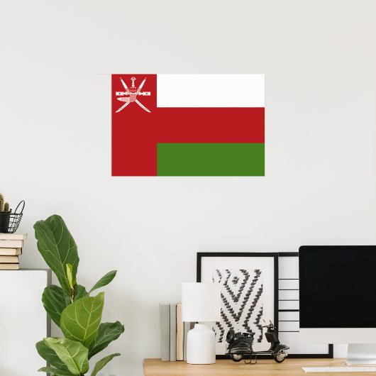 Oman vlag poster (Thuiskantoor)