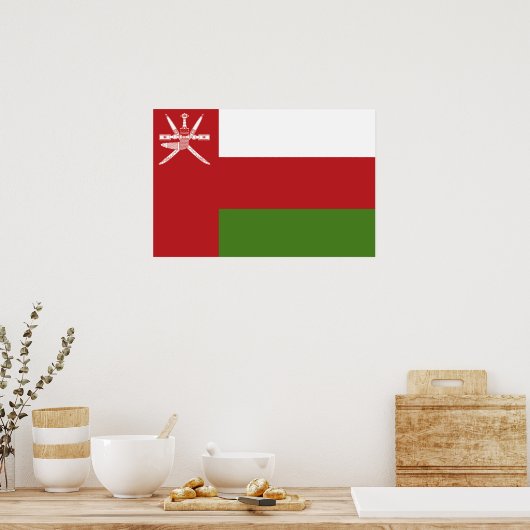 Oman vlag poster (Keuken)