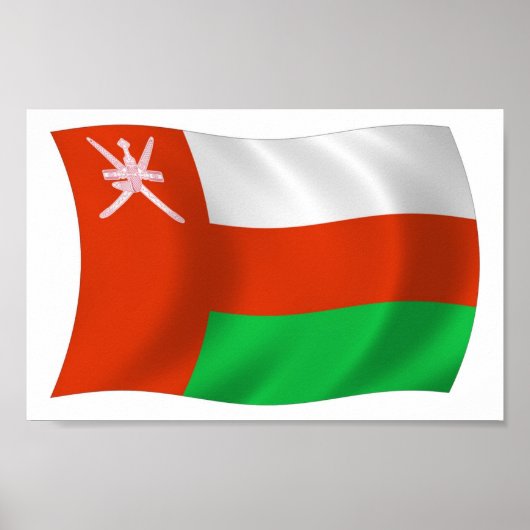 Oman Vlag Poster Print (Voorkant)
