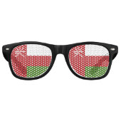 Oman vlag retro zonnebril (Voorkant)