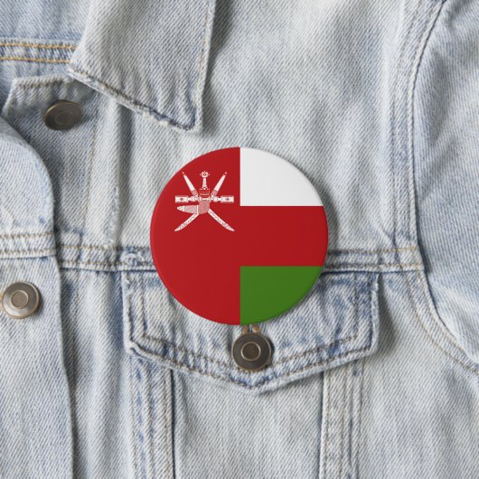 Oman vlag ronde button 7,6 cm (In situ)