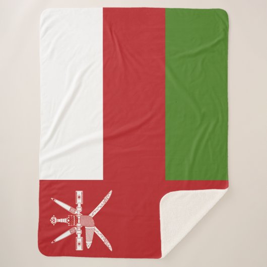 Oman vlag sherpa deken (Voorkant)