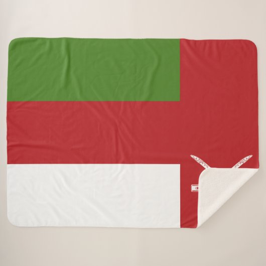 Oman vlag sherpa deken (Voorkant (horizontaal))