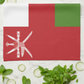 Oman vlag theedoek (Gevouwen)