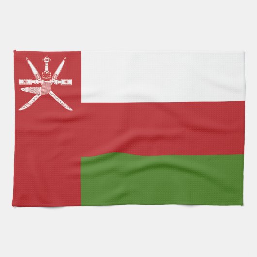 Oman vlag theedoek (Horizontaal)